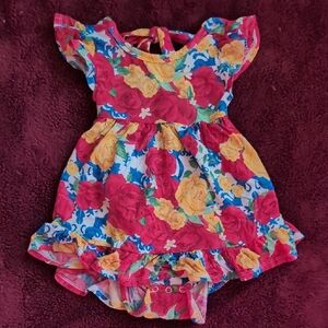 Posh Peanut Tie Back Twirl Bodysuit Dress